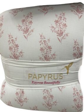 Papyrus Blush Pink and White Cotton Gauze King Floral Comforter Set 104”x90”